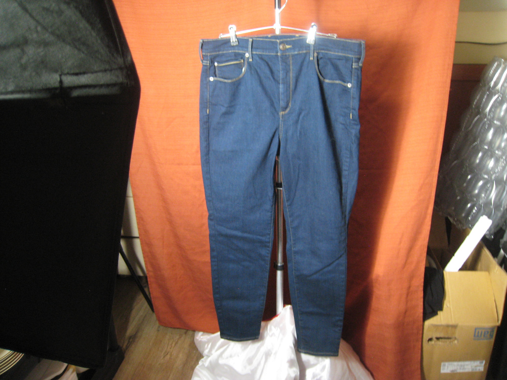 Eddie Bauer Jeans Blue High Rise Skinny Fit Curvy Size 16